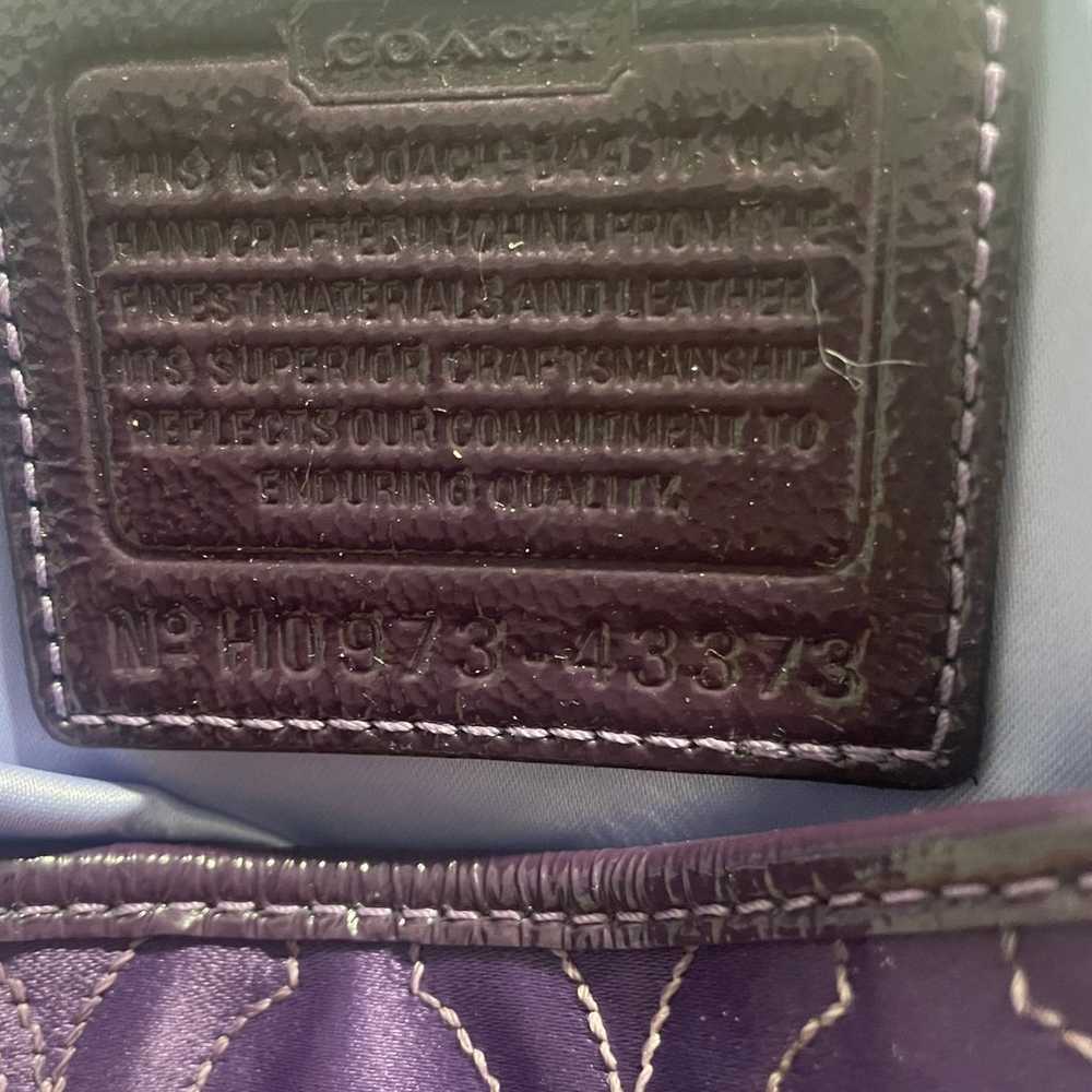 Coach Alex optic sateen crossbody purple bag - image 4
