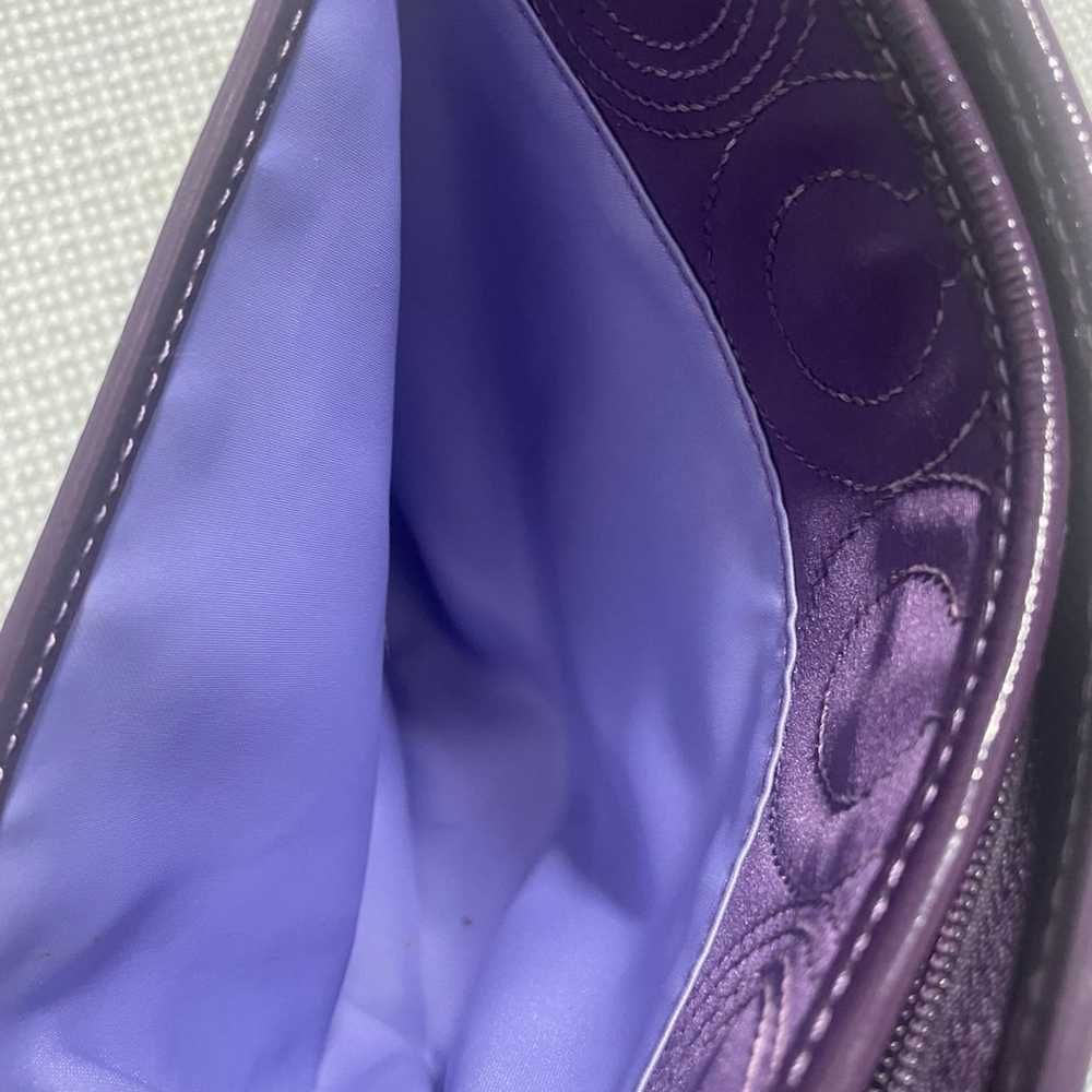 Coach Alex optic sateen crossbody purple bag - image 6