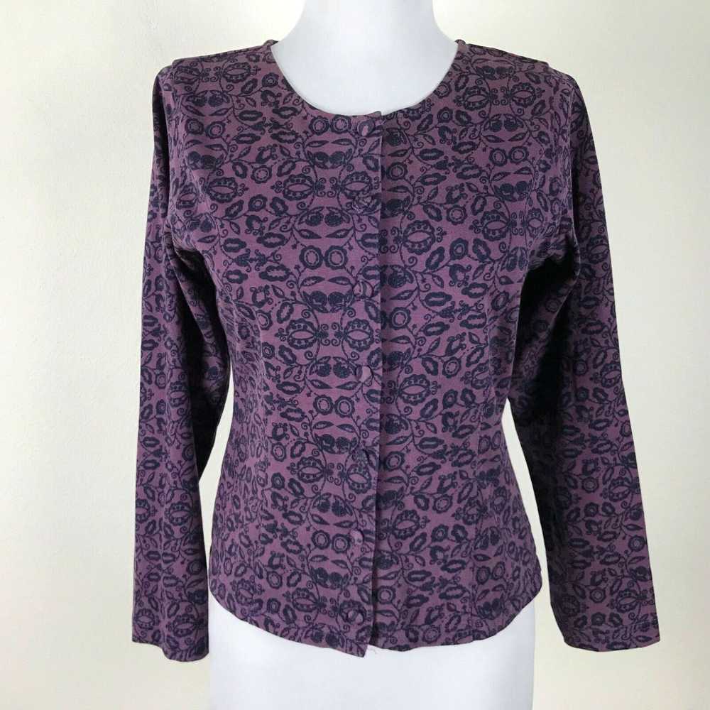 Laura Ashley Vintage 1980s Blouse Size S Purple F… - image 2