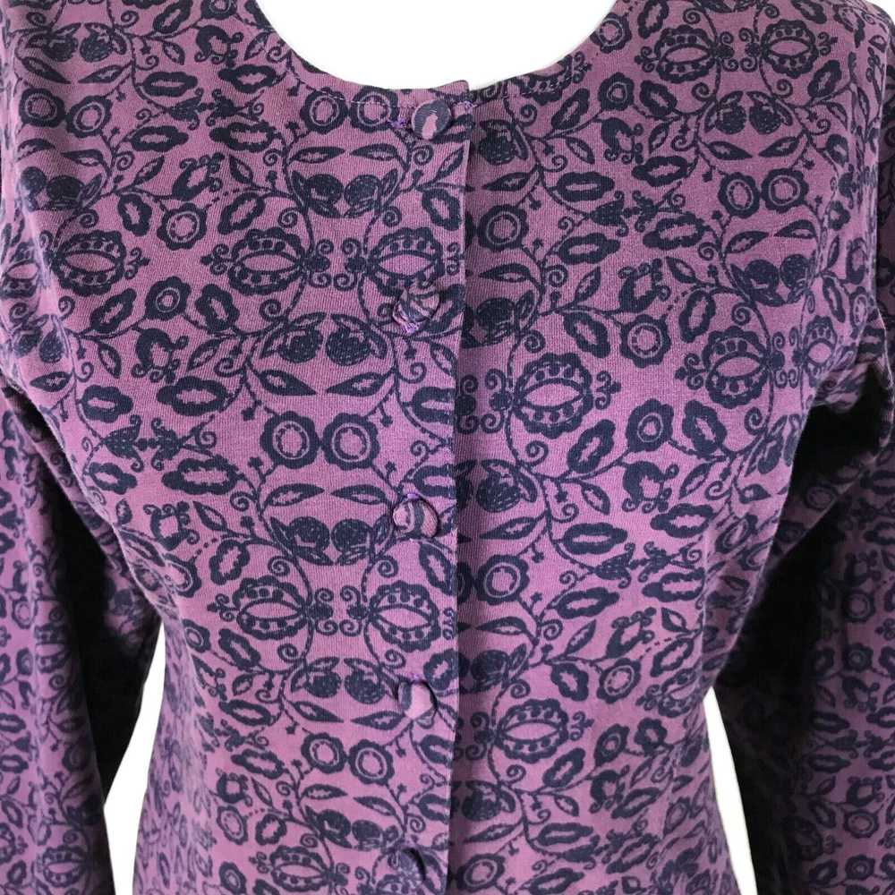 Laura Ashley Vintage 1980s Blouse Size S Purple F… - image 3