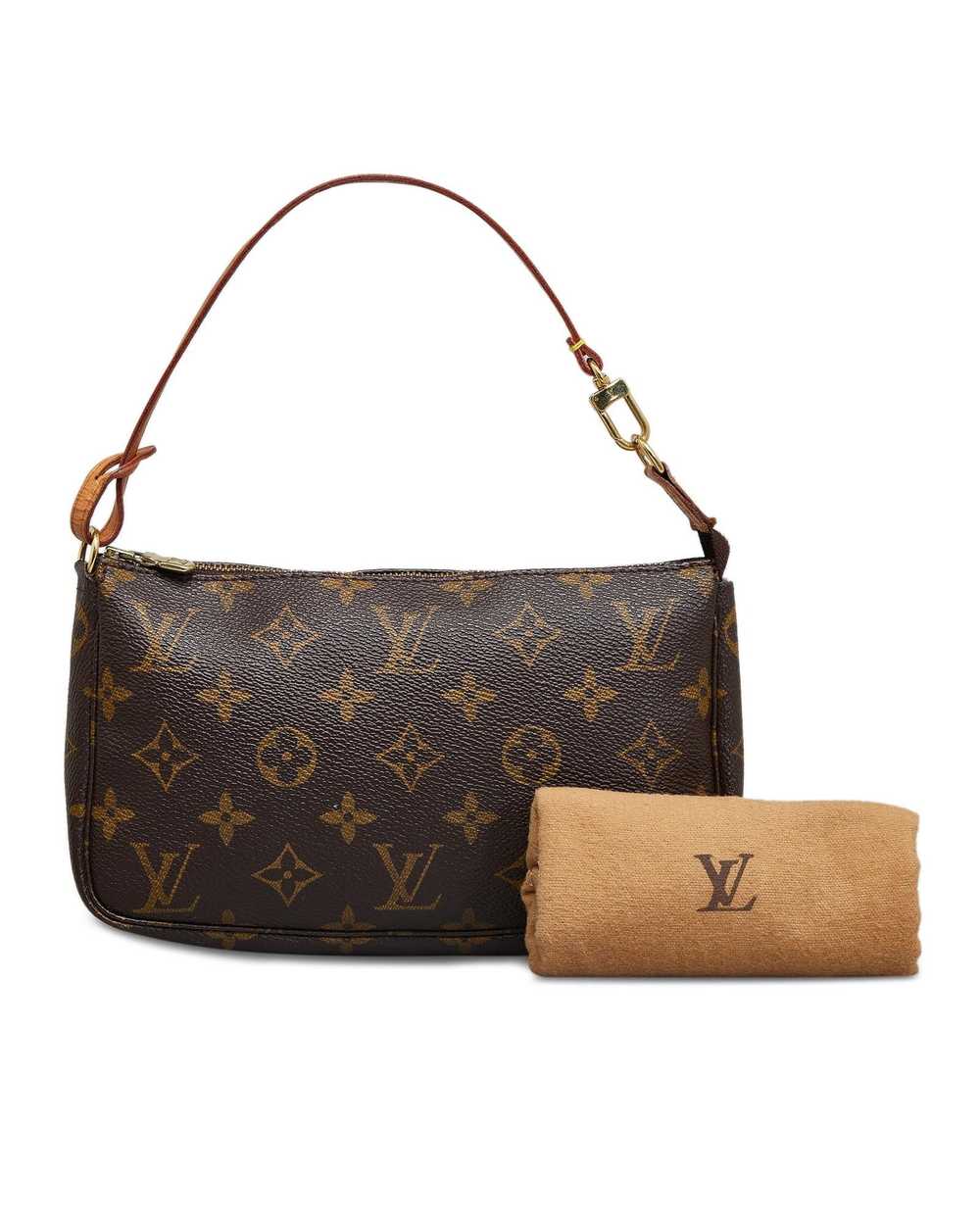 Louis Vuitton Monogram Canvas Pochette with Vache… - image 10