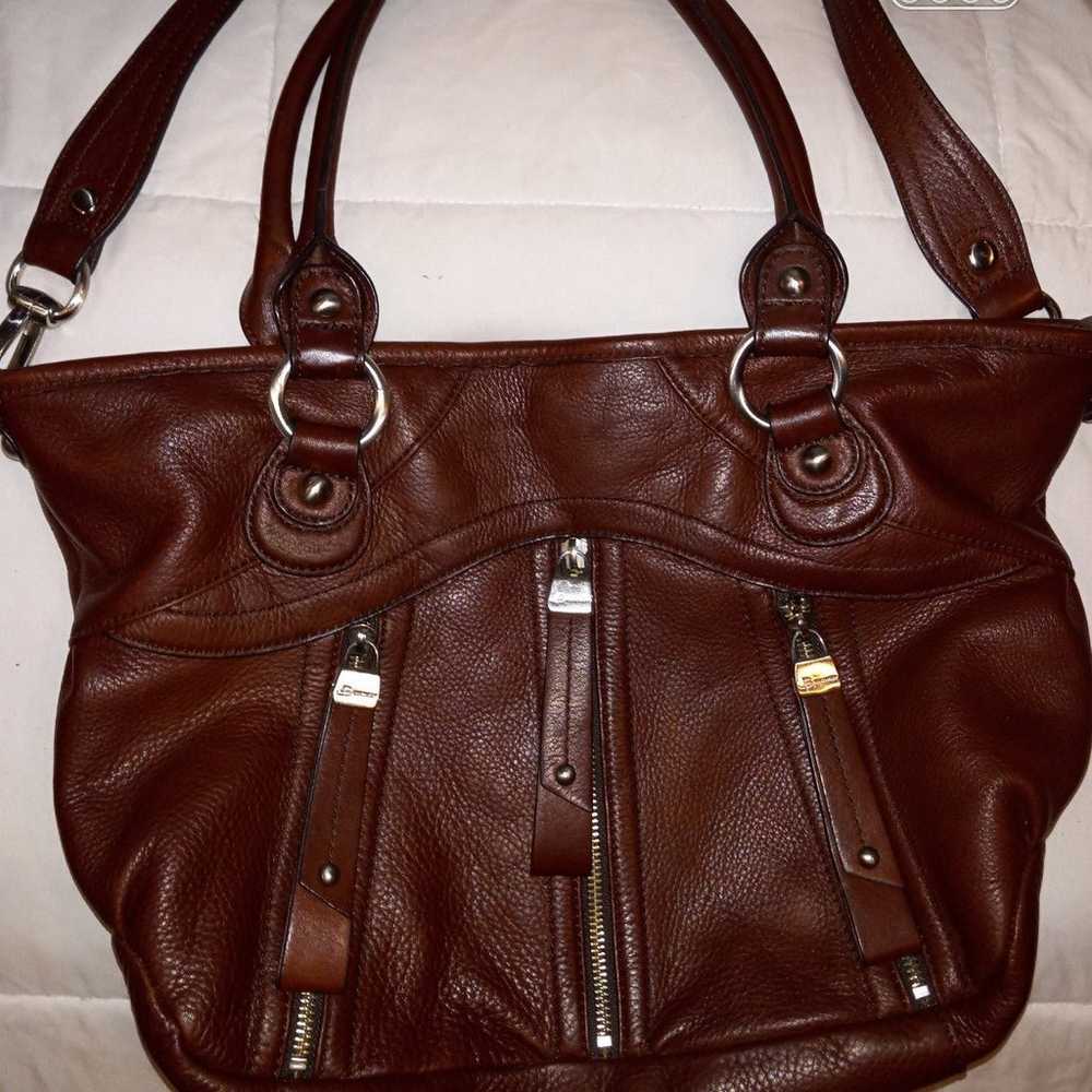 B. Makowsky brown handbag/ Shoulder/ Crossbody ba… - image 2