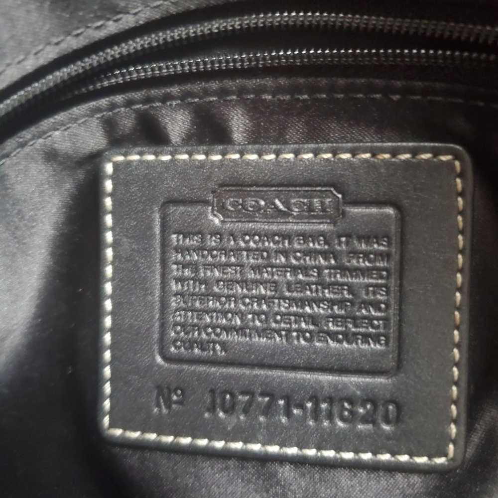 Coach black Hampton signature and leather medium … - image 7