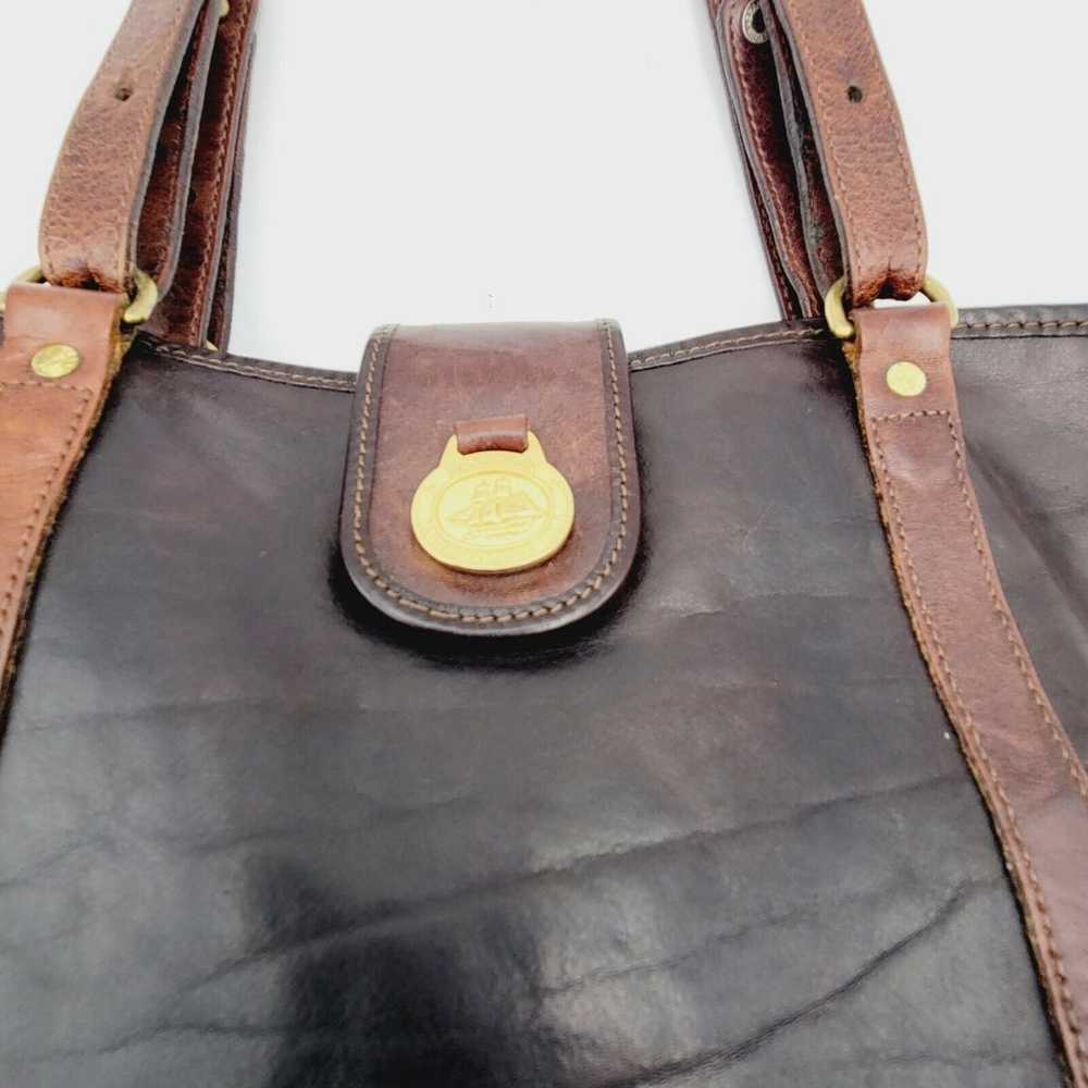 Vintage Brahmin Leather Black & Brown Shoulder bag - image 3