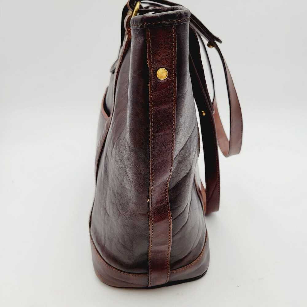 Vintage Brahmin Leather Black & Brown Shoulder bag - image 5