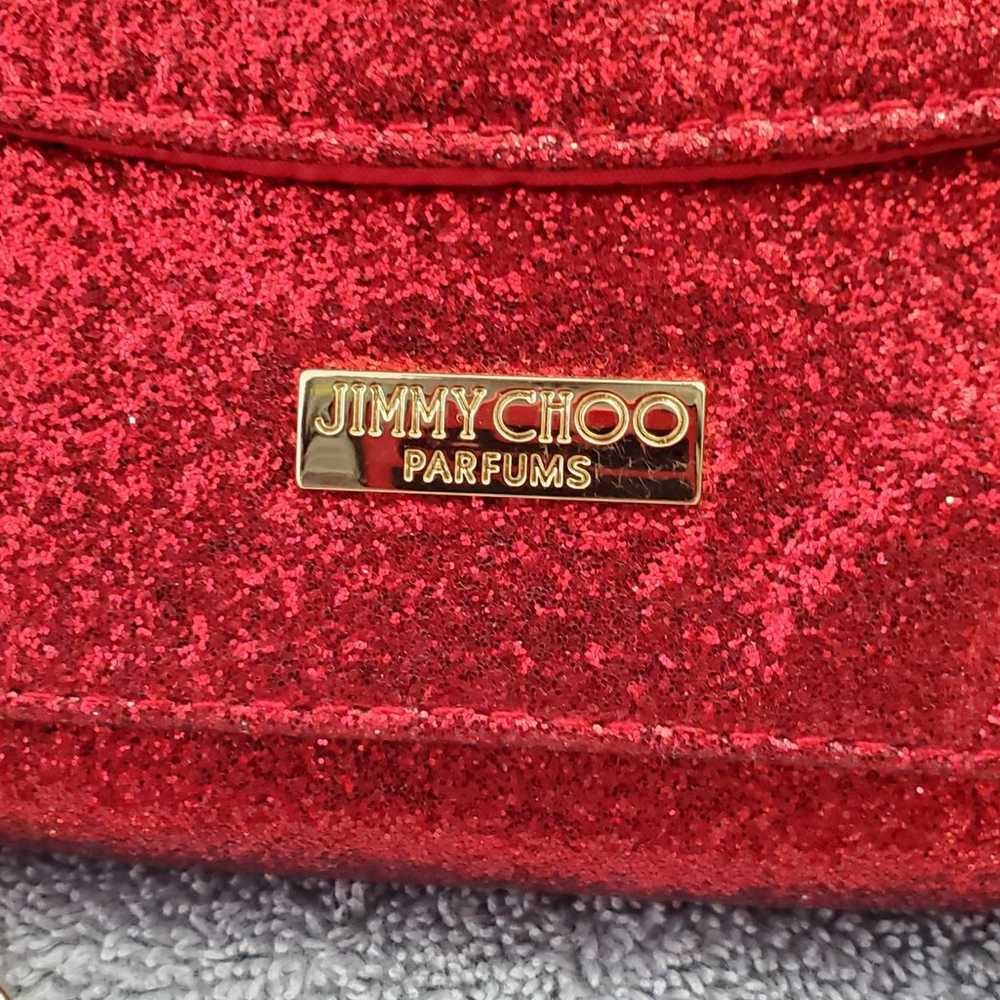 Jimmy Choo Parfums Red Sparkly Crossbody Handbag - image 3