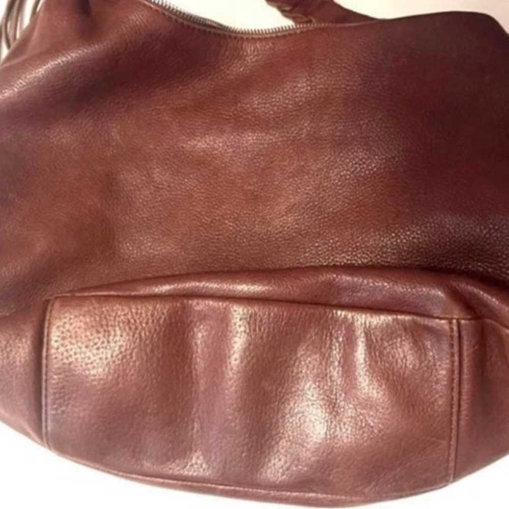 Banana Republic Vintage Rich Brown Leather Hobo - image 3
