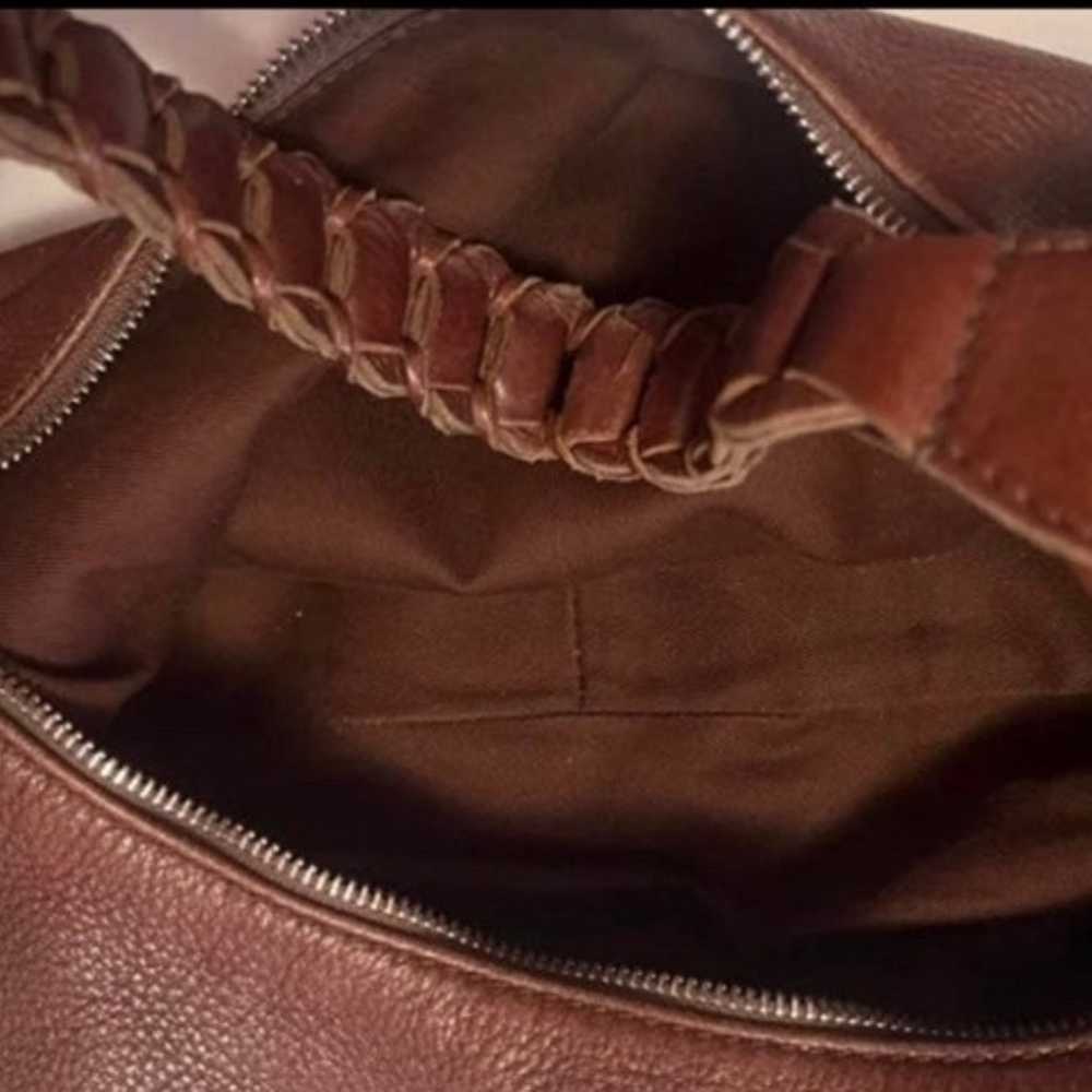 Banana Republic Vintage Rich Brown Leather Hobo - image 4