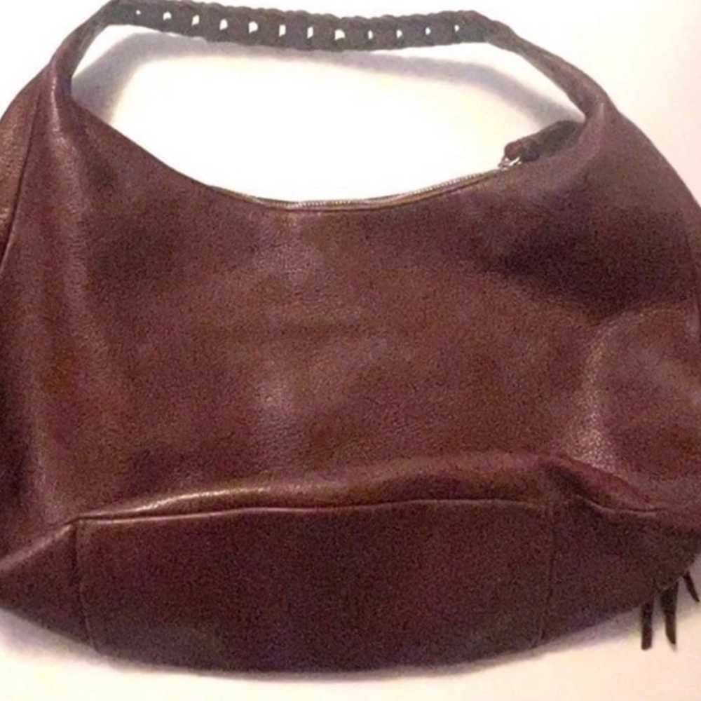 Banana Republic Vintage Rich Brown Leather Hobo - image 6