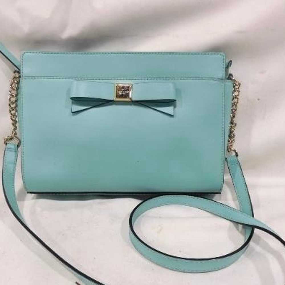 Kate Spade Mint Green Leather Crossbody Handbag - image 1