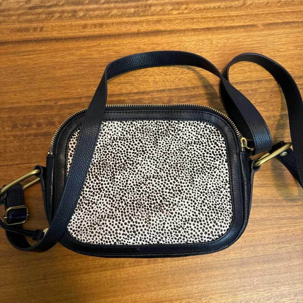 Fossil Black Crossbody Bag Animal Print  Leather … - image 6