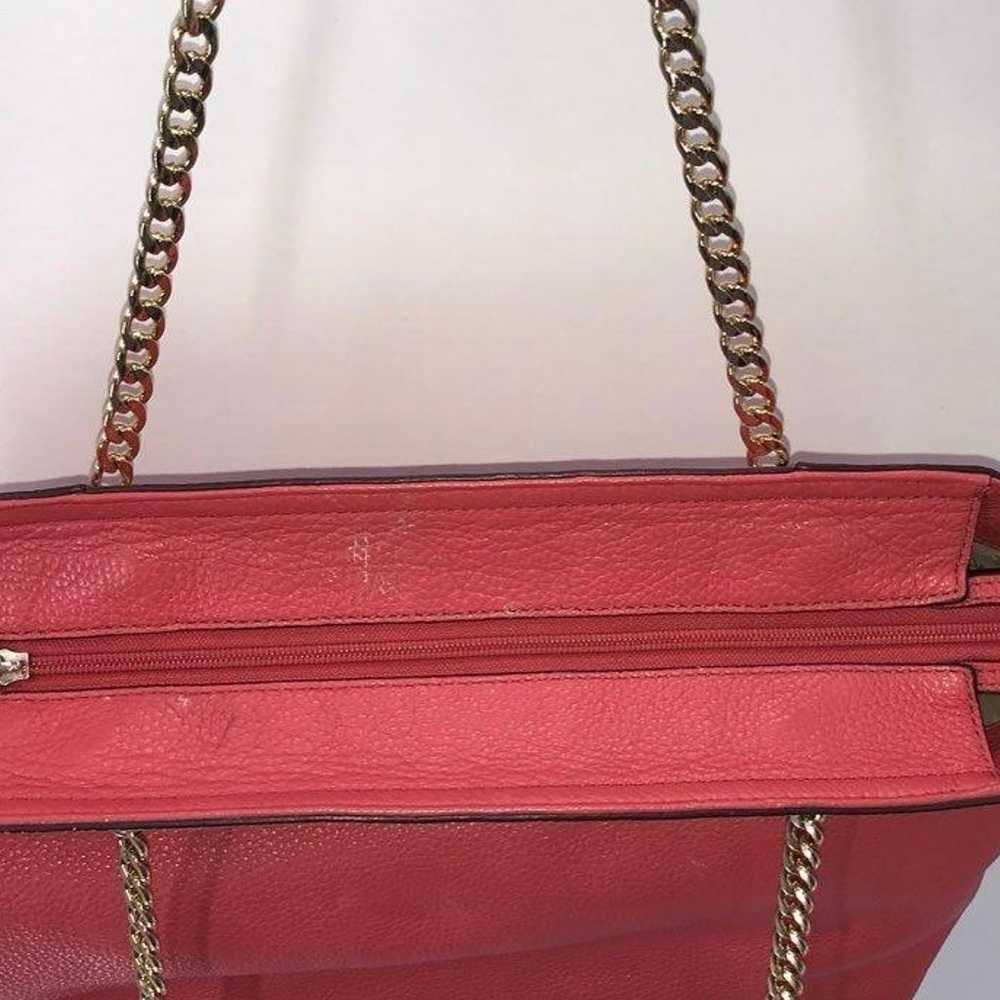 Michael Kors Dark Coral  Pink Leather Chain Link … - image 4