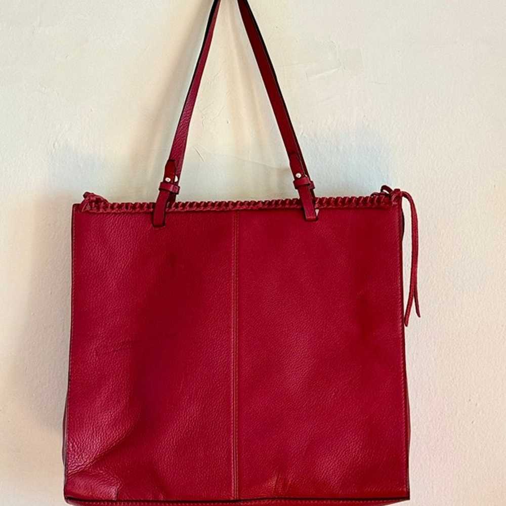 Vince Camuto Litzy Red Leather Tote Bag - image 5