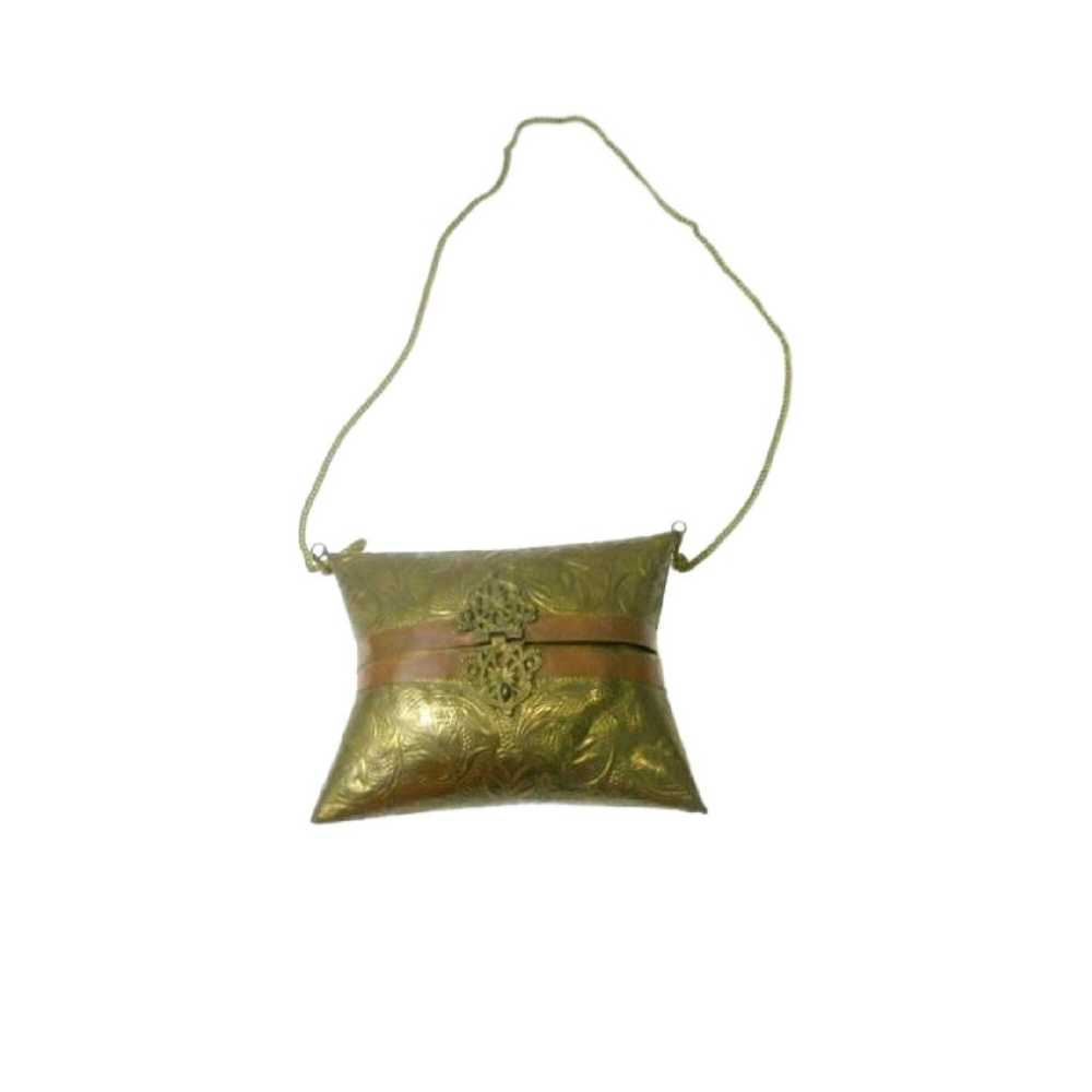 Vintage Brass and Copper Metal Pillow Purse Minau… - image 10