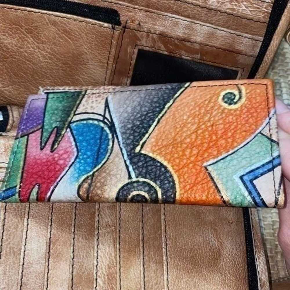 Genuine Leather hand painted in India tribal pain… - image 11