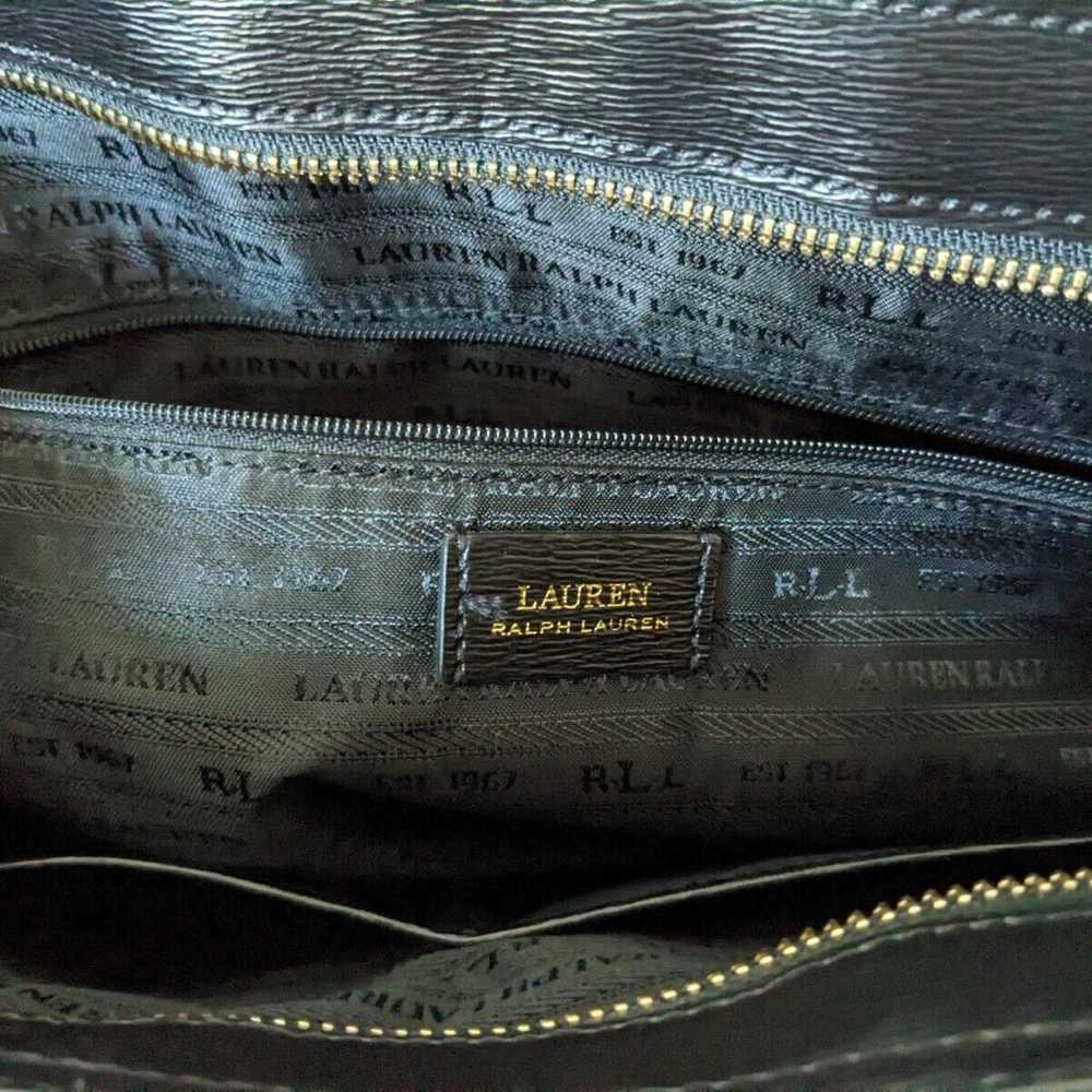 Ralph Lauren Bennington Black Saffiano Leather Fl… - image 9