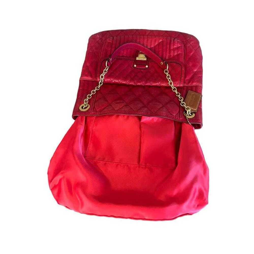 COACH Poppy Red Quilted Slim Tote - image 3