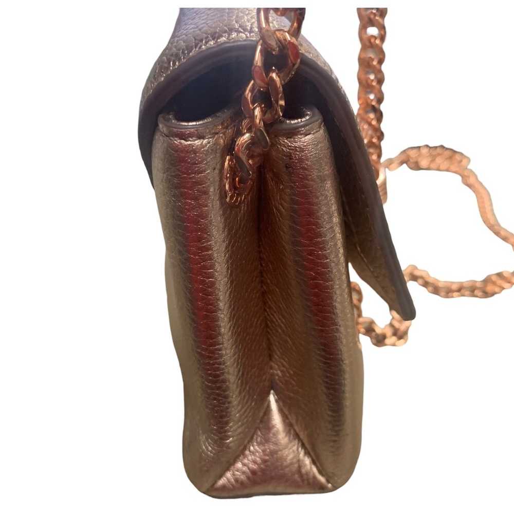 Ted Baker Metallic Leather Crossbody Bag Rose Gol… - image 8