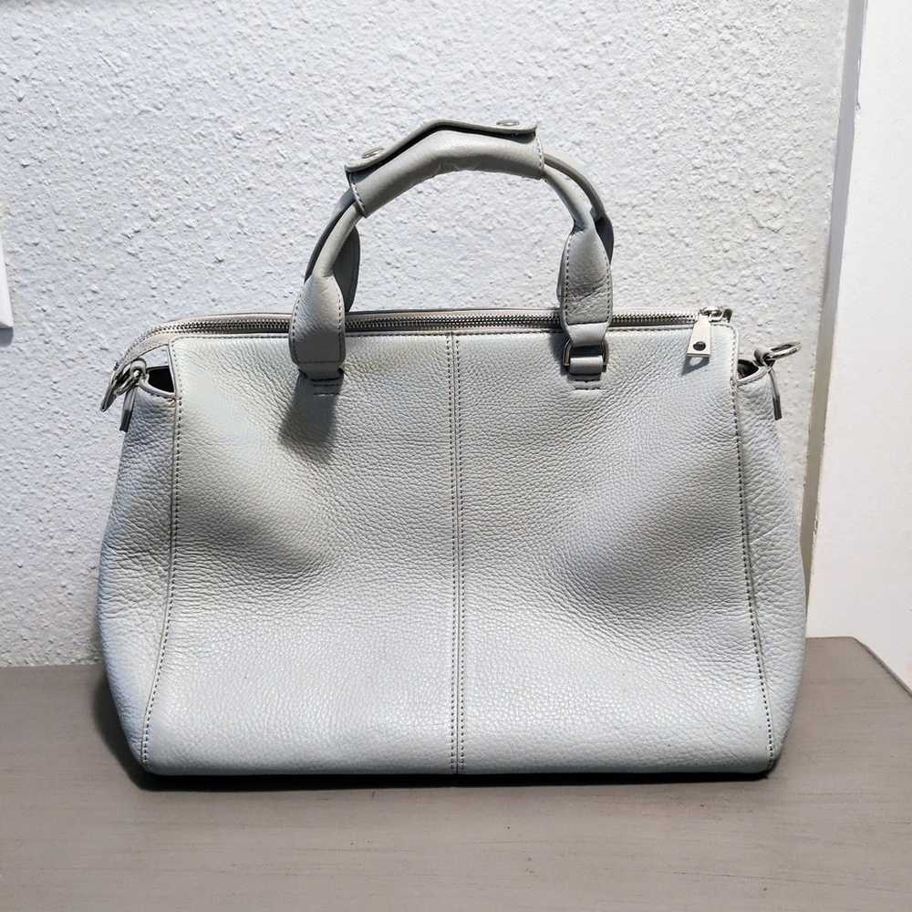 DKNY Women's Large Grey Leather Tote Bag Fast Shi… - image 4