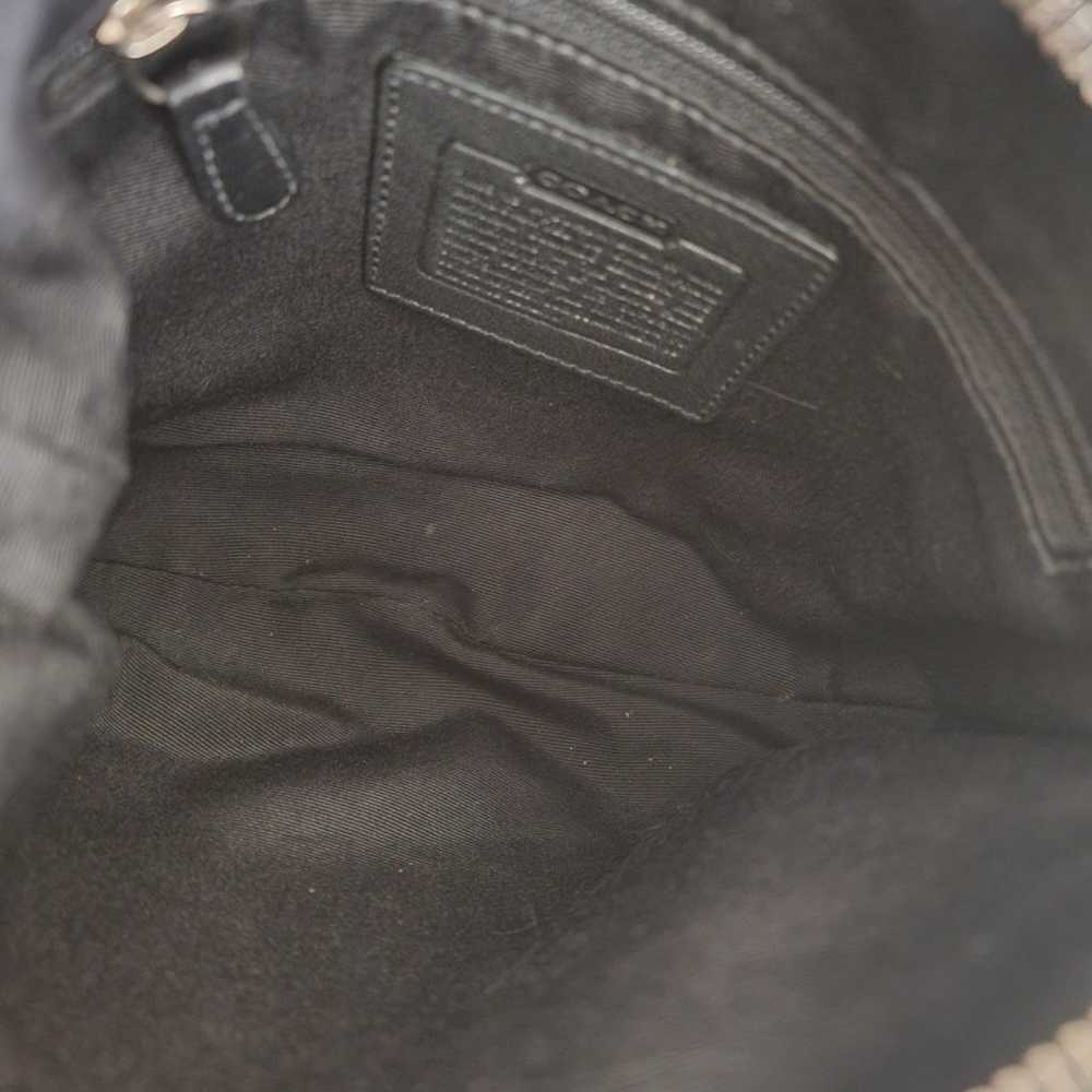 Coach vintage style black crossbody bag w tassel … - image 9