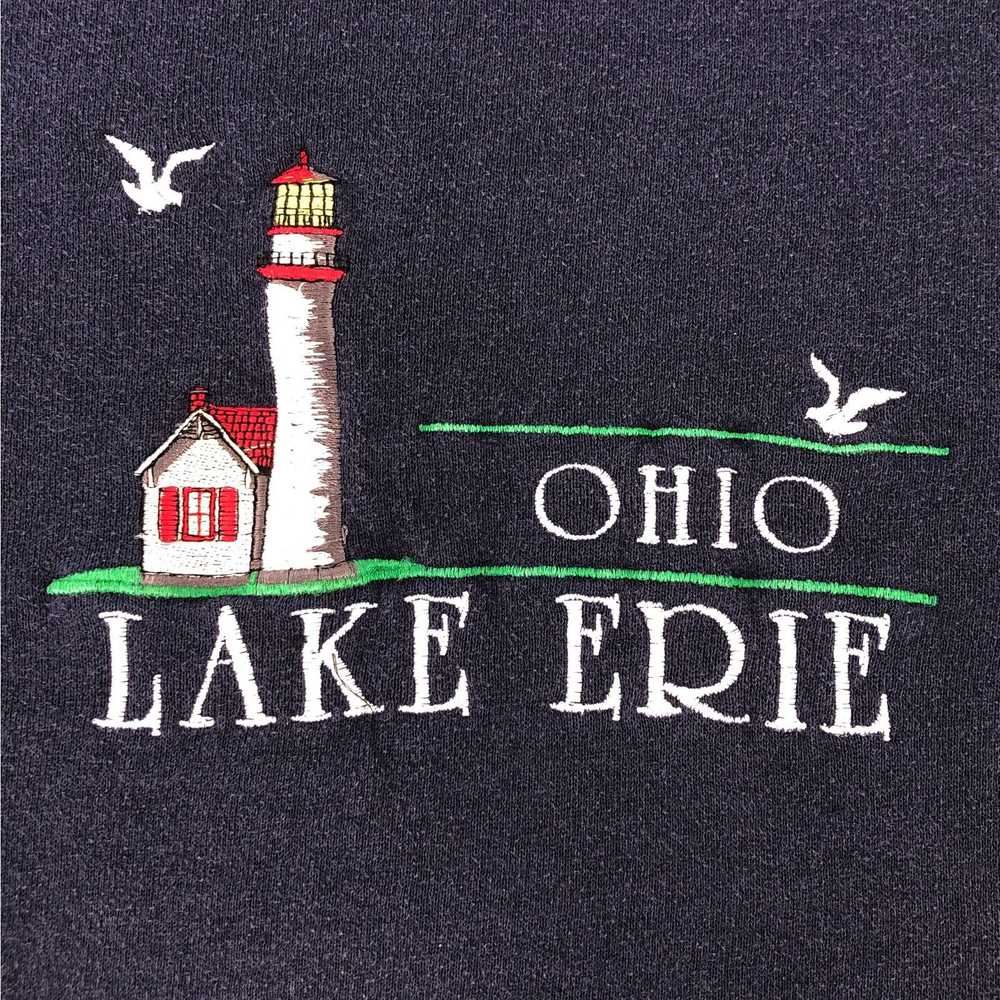 Lee × Vintage 90s Lake Erie Ohio double collar sw… - image 2