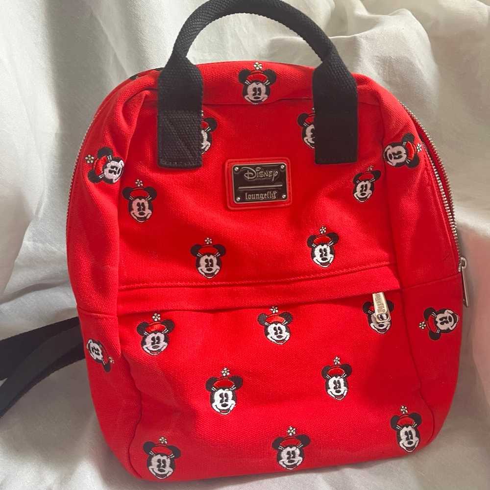 Loungefly Canvas Minnie Mouse Backpack - image 1