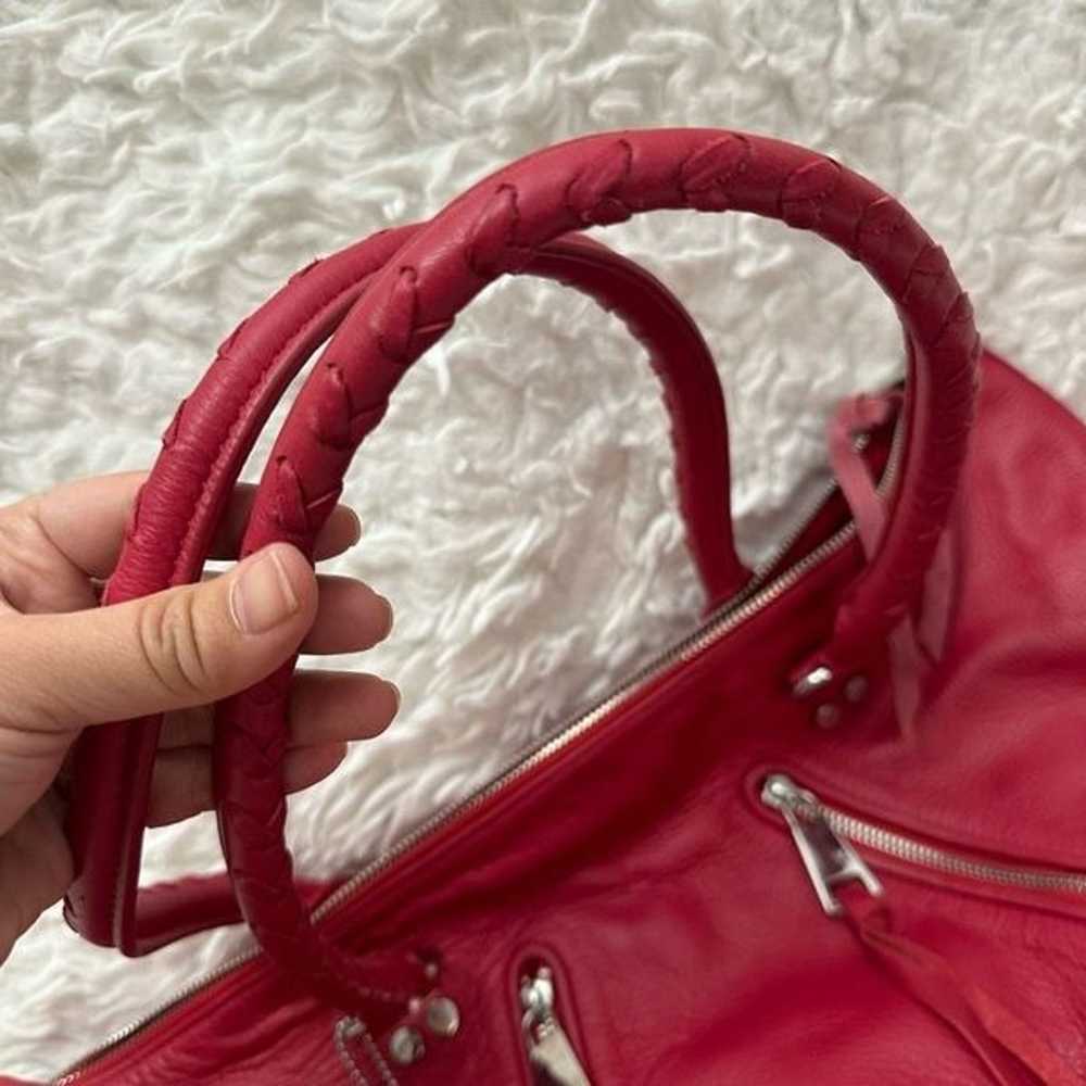Marc New York Red Genuine Leather Zip Tote Handba… - image 11