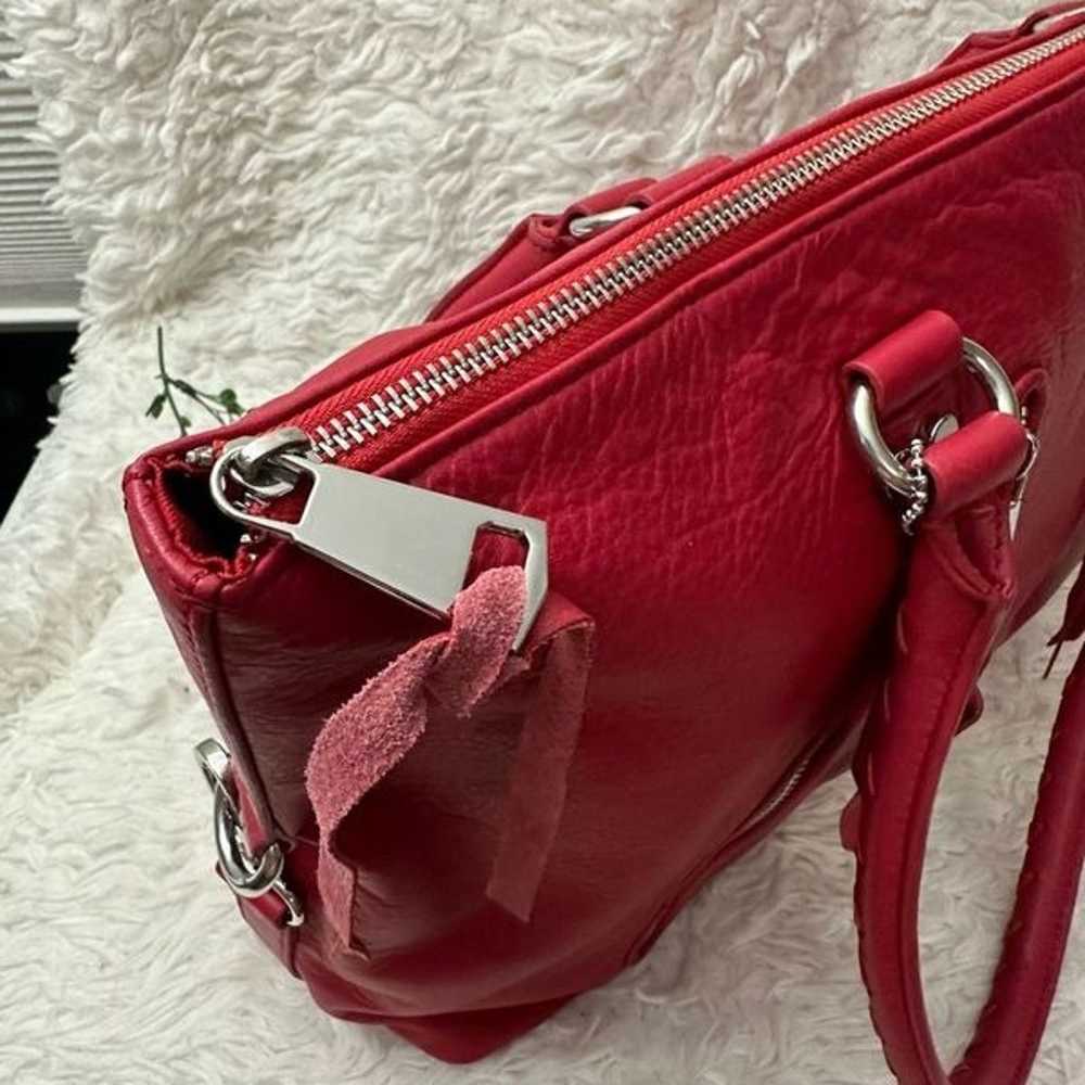 Marc New York Red Genuine Leather Zip Tote Handba… - image 8