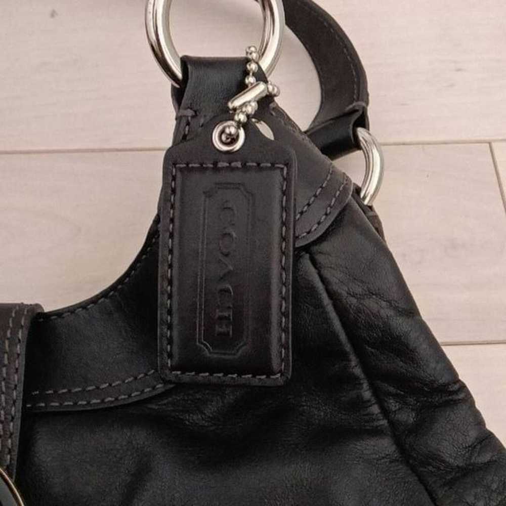 Coach Women's Campbell Leather Shoulder Bag Black - image 4