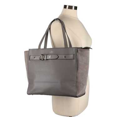 Kate Spade Leather Suede Gray Tote