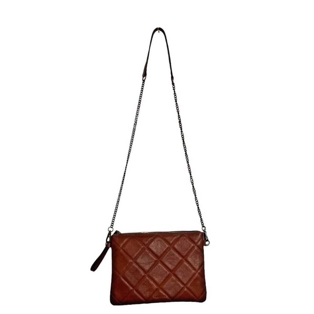 Pratesi Firenze Italy Quilted Leather Clutch/Cros… - image 4