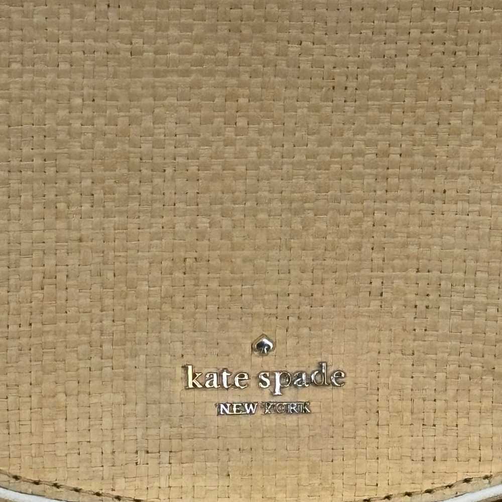 Kate Spade Robyn Straw Leather Medium Chain Cross… - image 4