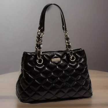 Kate Spade Gold Coast Maryanne Black Quilted Leath