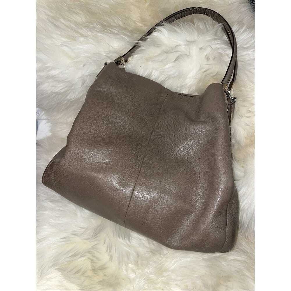 Coach Taupe / Gray Leather Tote / Bag / Purse - image 2