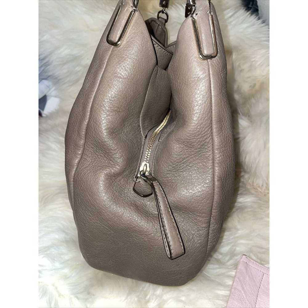 Coach Taupe / Gray Leather Tote / Bag / Purse - image 3