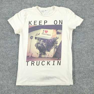 H&M H&M Shirt Women's Medium White Dog Truckin Gr… - image 1