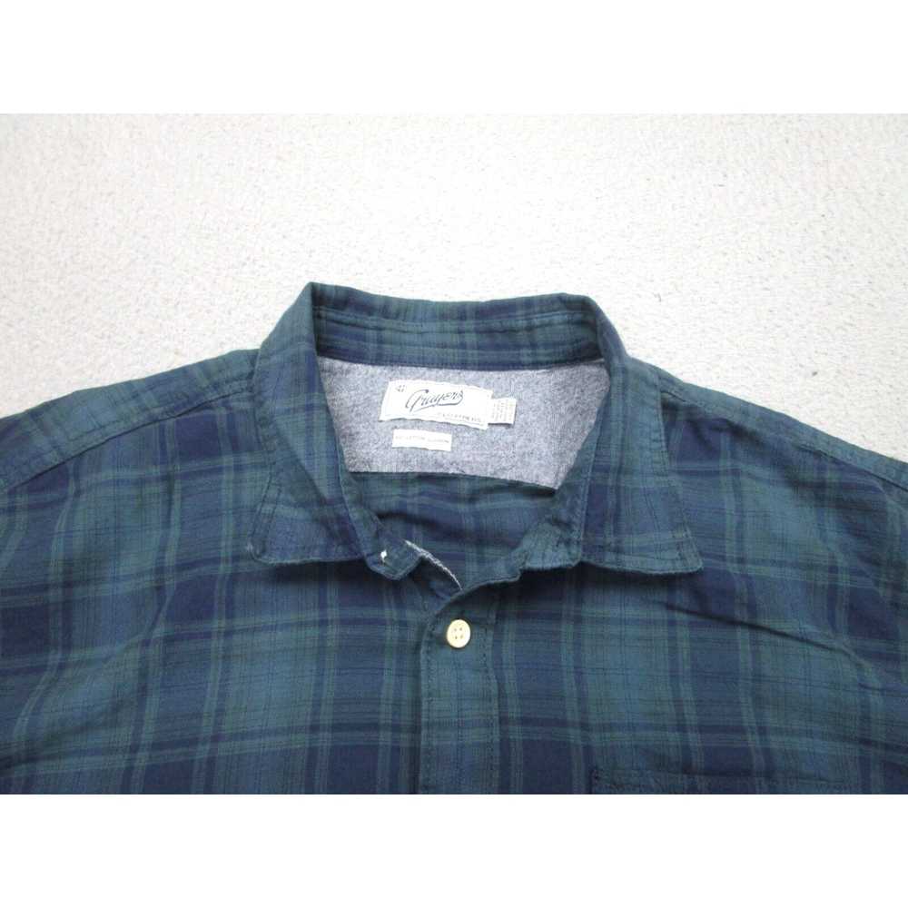 Grayers Grayers Shirt Mens 2XL Green Blue Plaid L… - image 3