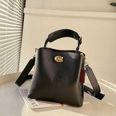 New Coach Leather Willow bucket bag In Black - image 1