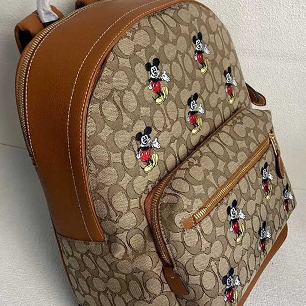 Disney X Coach West Backpack In Signature Jacquar… - image 2