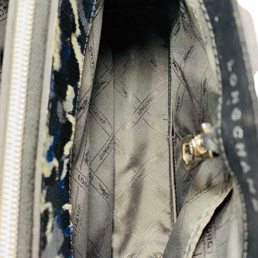 Longchamp blue & grey handbag - image 6