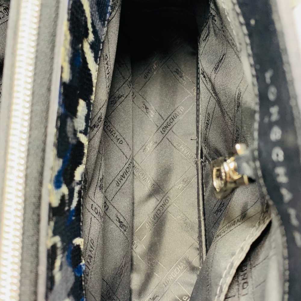 Longchamp blue & grey handbag - image 7