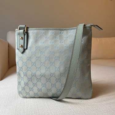 GUCCI Sherry GG Canvas Leather Crossbody