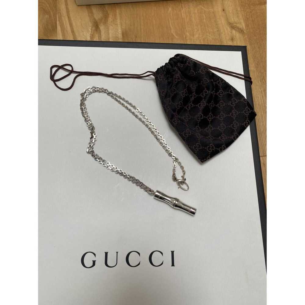 Gucci Bamboo silver necklace - image 3