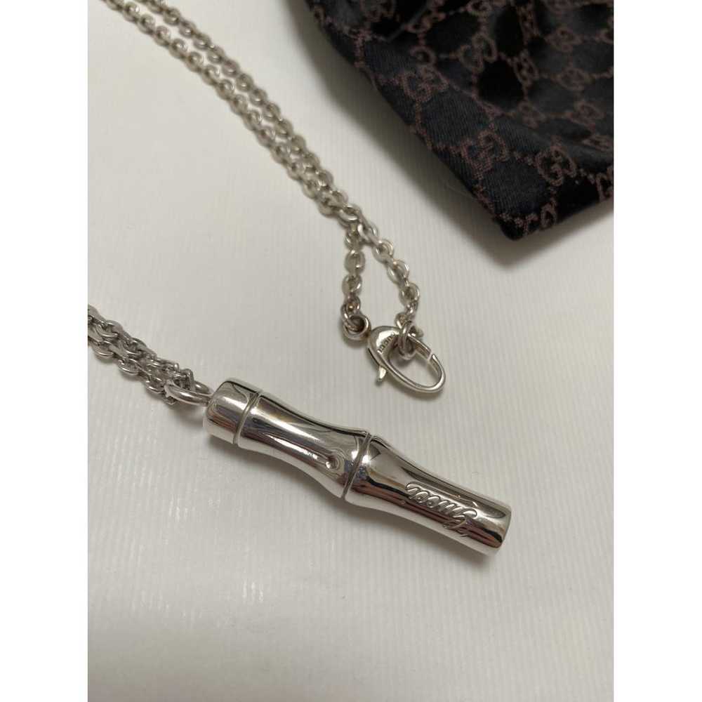 Gucci Bamboo silver necklace - image 4