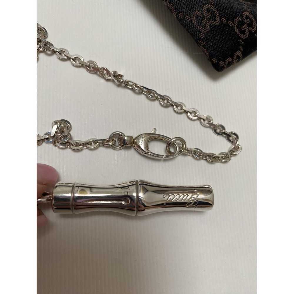 Gucci Bamboo silver necklace - image 5