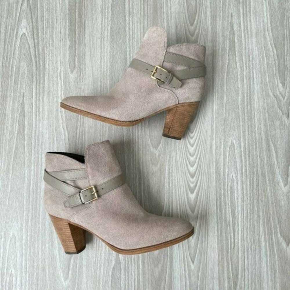 Cole Haan Hayes Suede Strap Booties Boots Gray - image 2