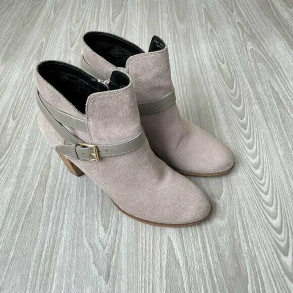 Cole Haan Hayes Suede Strap Booties Boots Gray - image 3