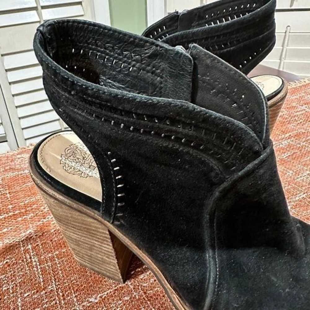 Vince Camuto Koral Open Toe Suede Booties Size 10 - image 2