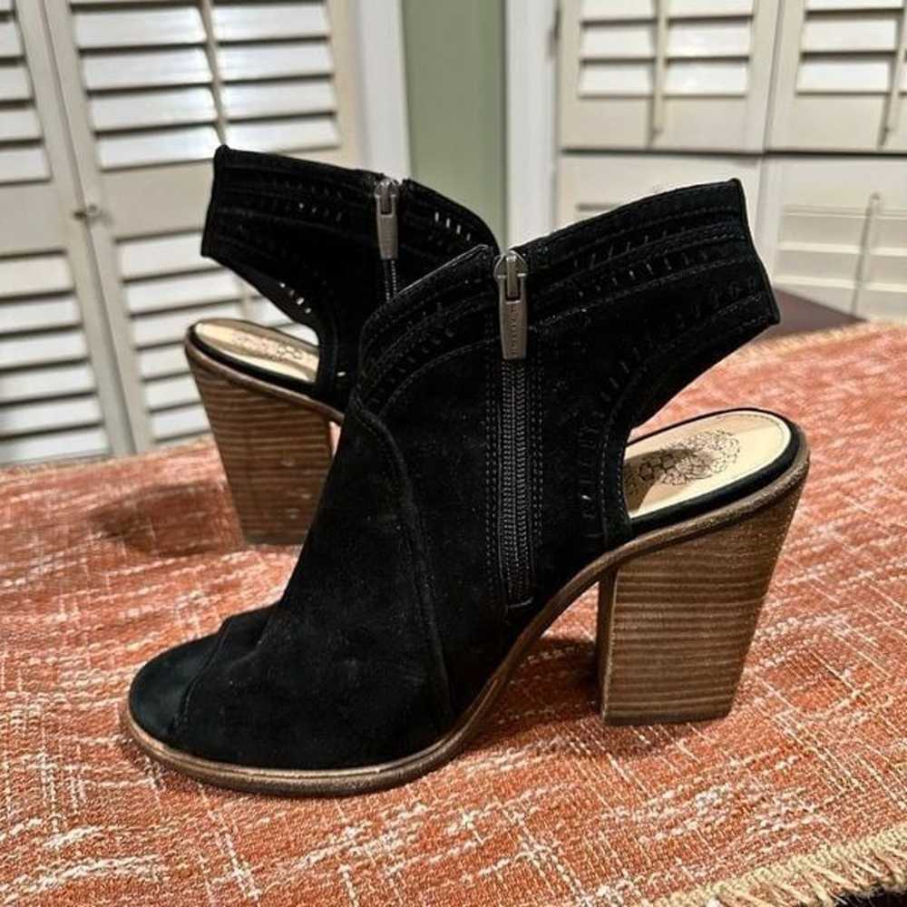 Vince Camuto Koral Open Toe Suede Booties Size 10 - image 3
