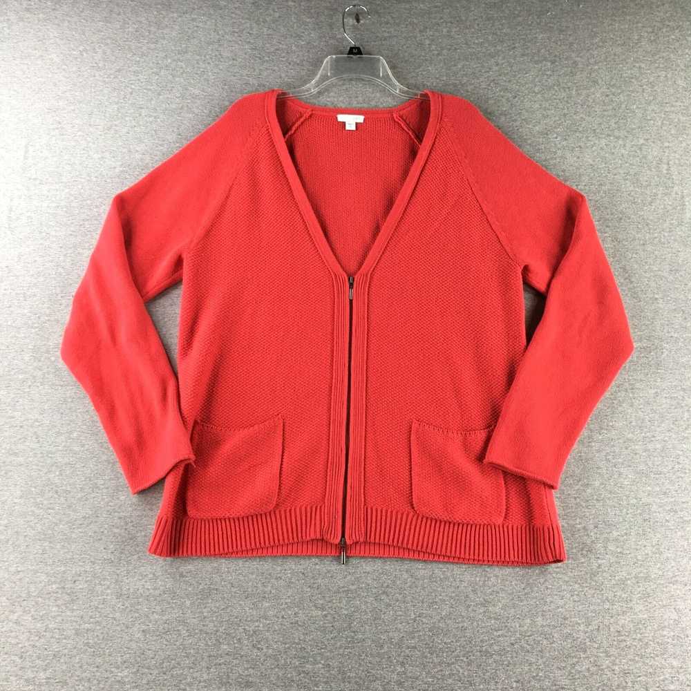 Vintage J Jill Sweater Womens Large Cardigan Red … - image 1